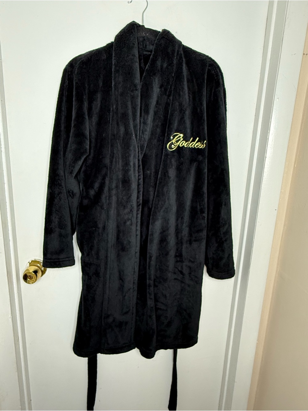 Vintage Y2K Baby Phat Black Plush Robe
